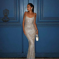 Shiny Temperament Camisole Dress