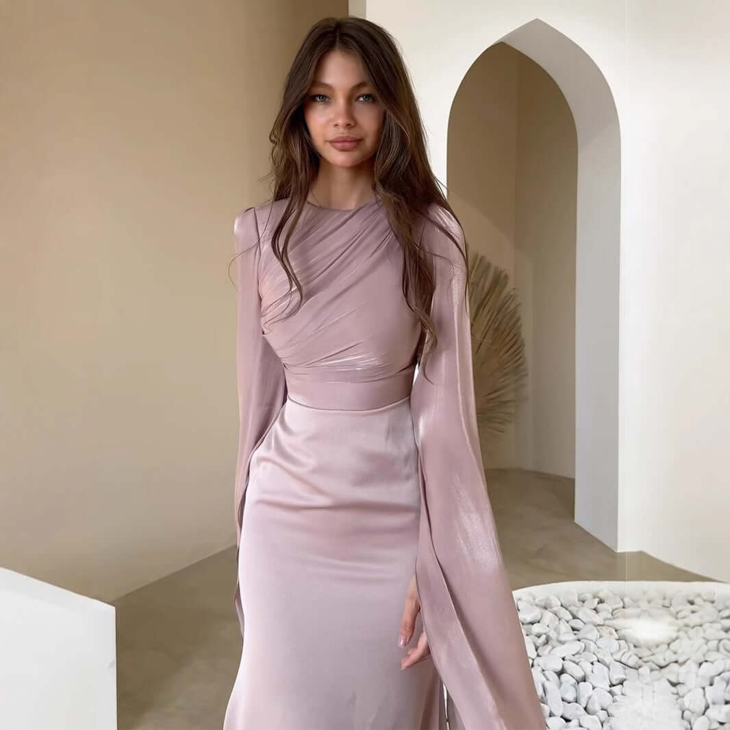 Polyester Long Sleeve Dress